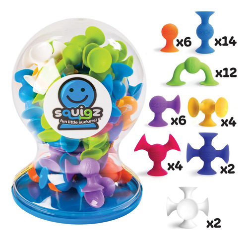 Fat Brain Toys Squigz Deluxe Set - Juguete De Construcción C