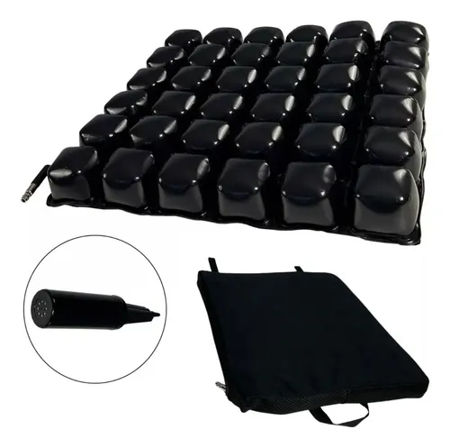 Almofada De Ar 42x42cm Prevenção Escaras P/ Cadeira De Rodas