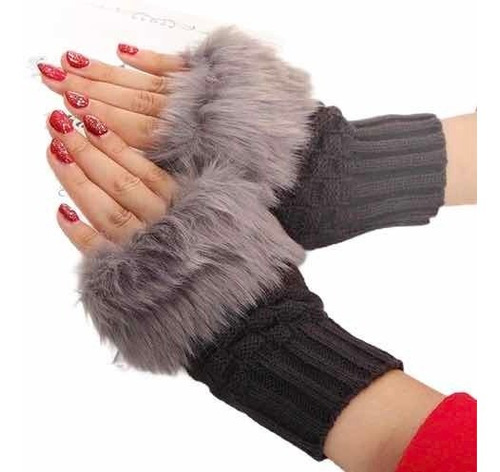 En Stock Abfa Shop Guantes Mitones Kawaii Peluche Gris Oscur