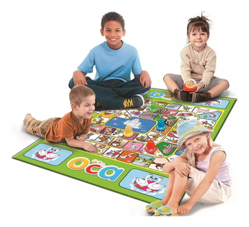 Juego De Mesa Oca Gigante Alfombra 93x130cm Familiar