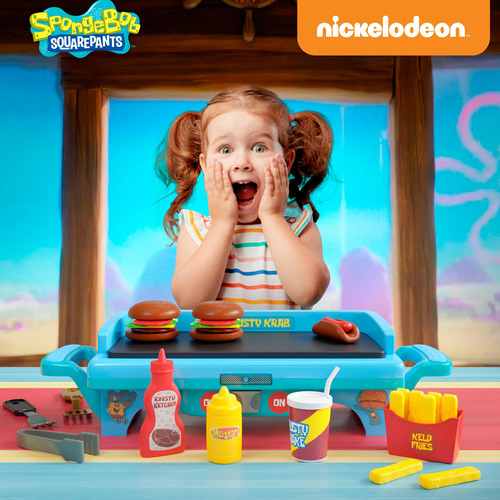 Set De Cocina Infantil Bob Esponja, Juego Y Juguetes. Color