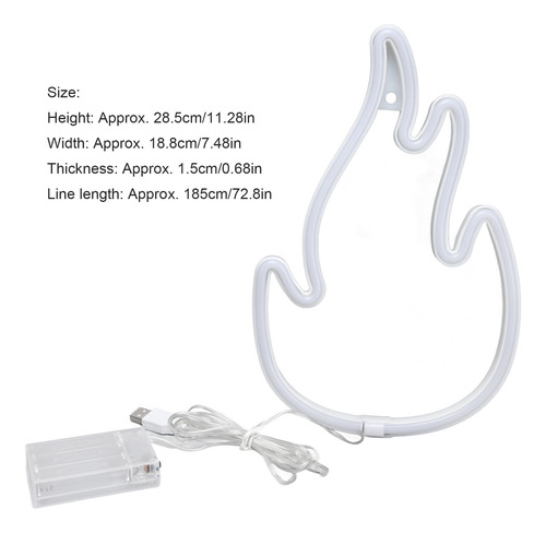Llama Led Neon S Flame Ign Con Doble Fuente De Alimentación