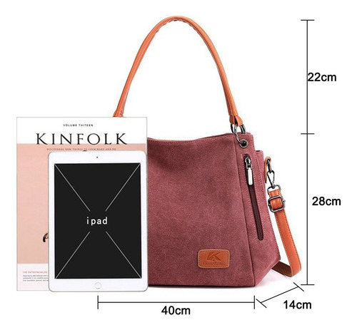 Li Bolso Multifuncional De Lona De Gran Capacidad For Mujer