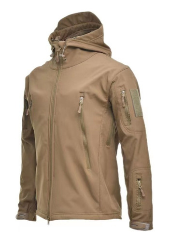 Chaqueta Gruesa For Hombres Polar Camuflaje De Piel Tiburón