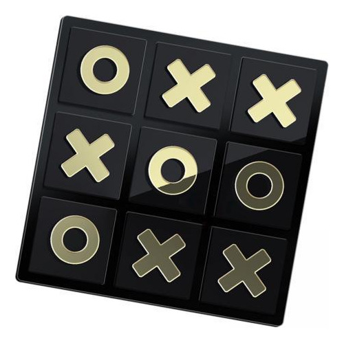 2 Acrílico Toe Jogo Clássico Jogos De Mesa Preto