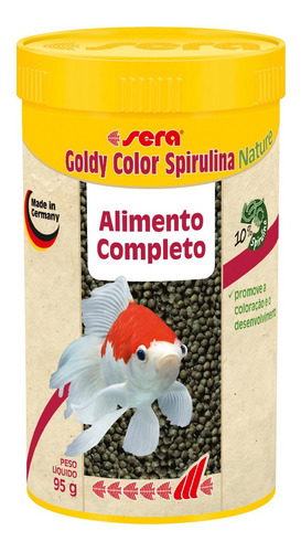 Sera Goldy Color Spirulina Nature - 95g - Ração Peixes