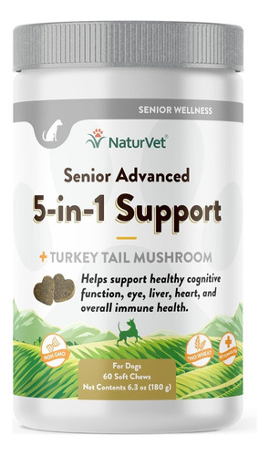 Suplemento 5 En 1 Para Perros Adultos Naturvet 60 Soft Chews