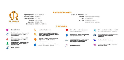 Imagen 4 de 6 de Smart Watch Reloj Inteligente X-time Android iPhone Swx7