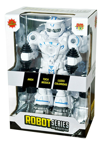 Brinquedo Robô Atleta Series Academia Com Som E Luz Pilha