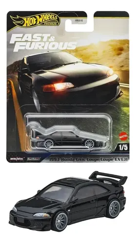 Hot Wheels Premium Rapido Y Furioso Honda Civic Coupe Ej1 93 Negro