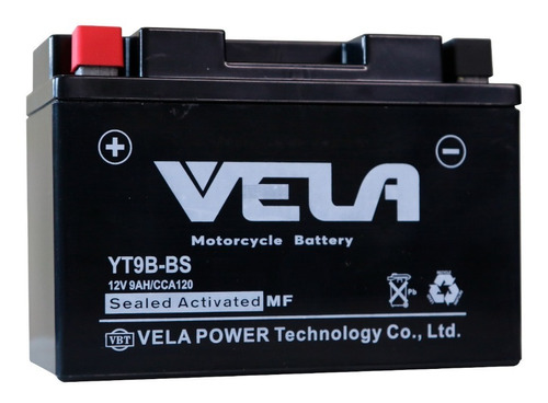 Batería De Moto Yt9b-bs-mf Con Garantía Incluida
