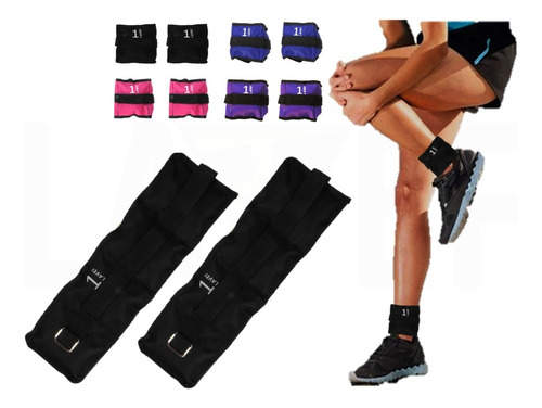 Pesas Tobilleras Kit 2 Pesas 1k (2 Libras) Fitness