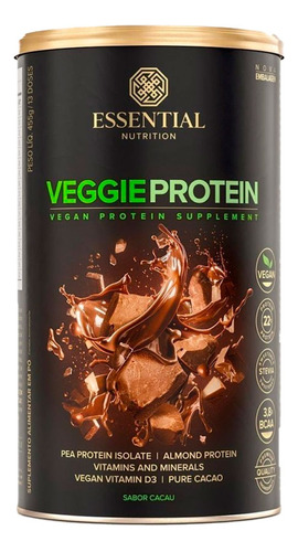 Veggie Protein Cacao 455g -  Essential Nutrition