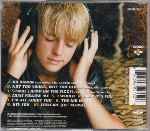 Cd Aaron Carter, Oh Aaron, 2001, Importado Usa (Usado)