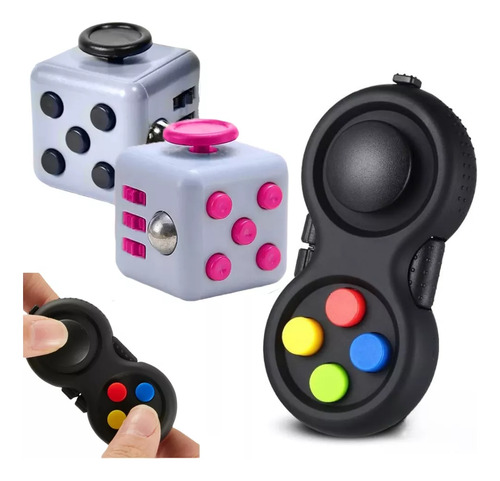Fidget Cube Juguetes Antiestres Blue Handle Set Anti Estres