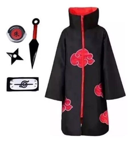 Kit Akatsuki + Kunai +bandana Shuriken Naruto Itachi