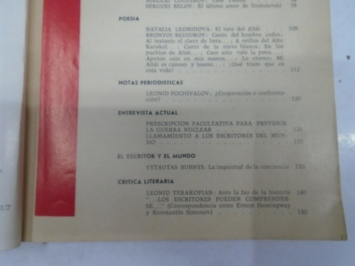 Literatura Sovietica Revista Mensual Num 459 Num 9 De 1986