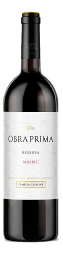 Vinho Argentino Obra Prima Reserva Malbec 750ml