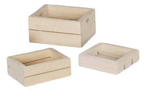 1/12 Casa De Muñecas Cocina Miniatura De Madera Caja De