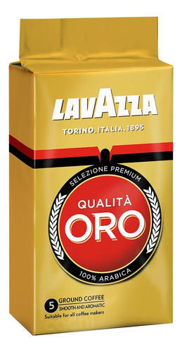 Cafe Lavazza Qualita Oro 250gr De Maquina Molido Intensidad