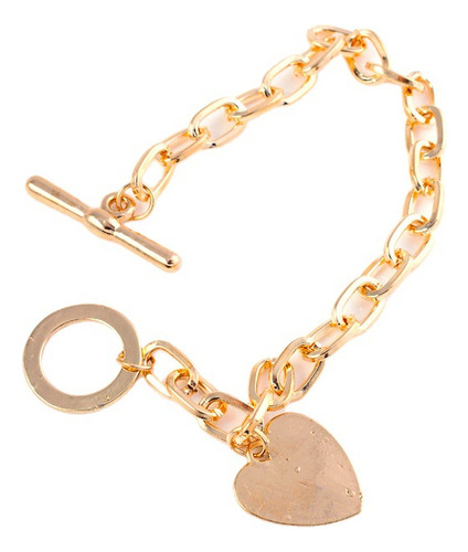Brazalete De Diamante En Forma De Corazón Con Hebilla En T D
