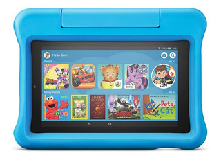 Tablet con funda Amazon Kids Edition Fire 7 2019 7" 16GB azul y 1GB de memoria RAM