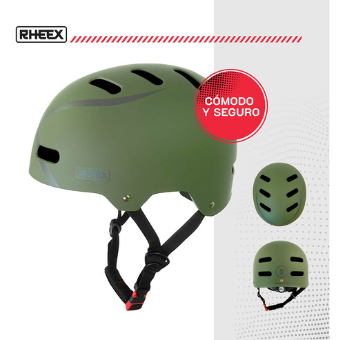 Casco Para Monopatin Bici Mtb Skate Rollers Comodo Y Seguro Verde S