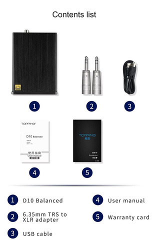Topping D10 Dac Balanceado Mini Usb Dac Css Xmos Xu208 Opa21