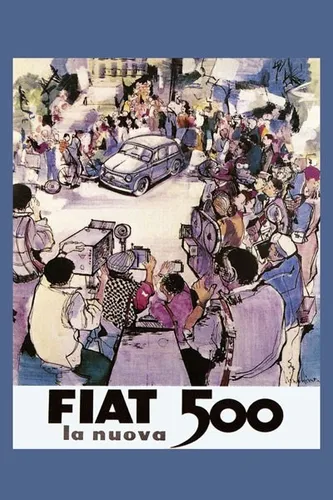 Carteles Antiguos De Chapa Gruesa 60x40cm Fiat 500 Au-638