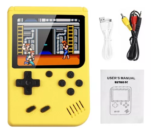 Mini Vídeo Game Boy Portátil Sup 400 Em 1 Jogos (AMARELO)