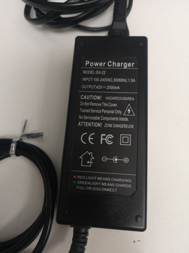 Cargador De Scooter Eléctrico O Self-balanci 42v=2a 3 Pines (Usado)
