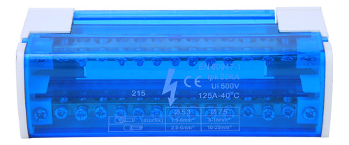Caja De Distribución De 215 Terminales, Riel Din, 2 Niveles,