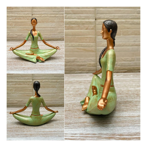 Figura Yoga Decorativa Estatuila Posiciones D Oriente Regalo