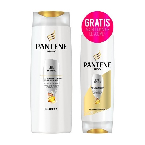 Pantene Shampoo 400ml + Aco 200ml Liso Extremo