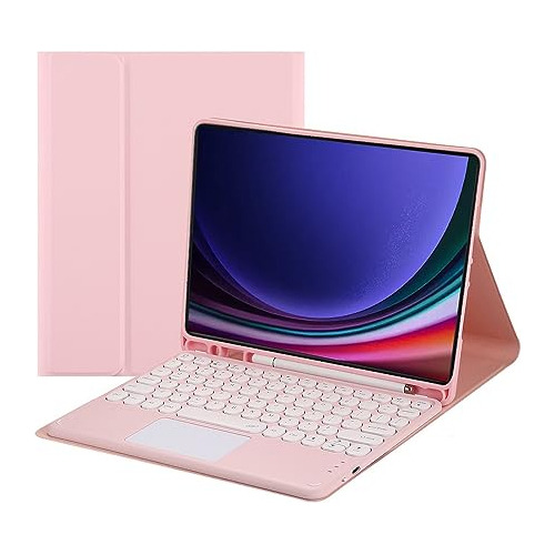 Funda Con Teclado Para Samsung Galaxy Tab S9 11 PuLG Rosa