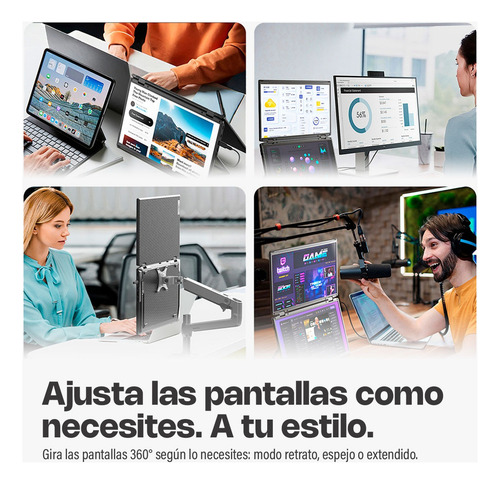 Extensor Doble Pantalla Para Notebook 15.6 Aq 60hz Win Mac