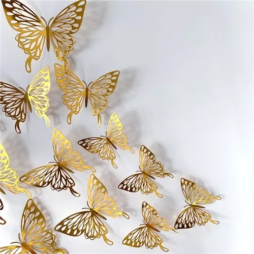 3D Mariposas Decorativas De Pared - Luminosa Pegatinas Decoracion Para  Casas X24
