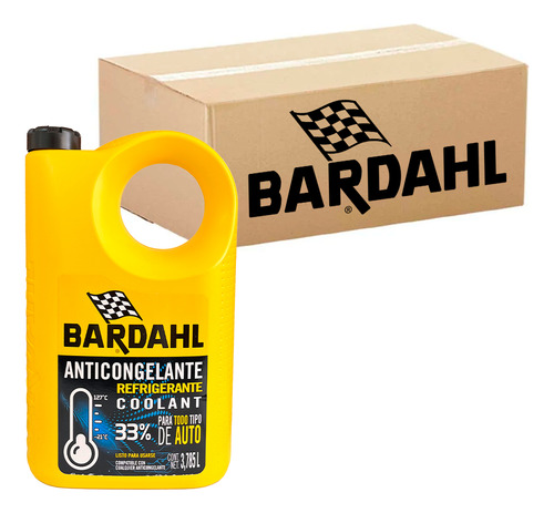 Anticongelante Bardahl Coolant 3.785 L Verde Caja 4 Pzs