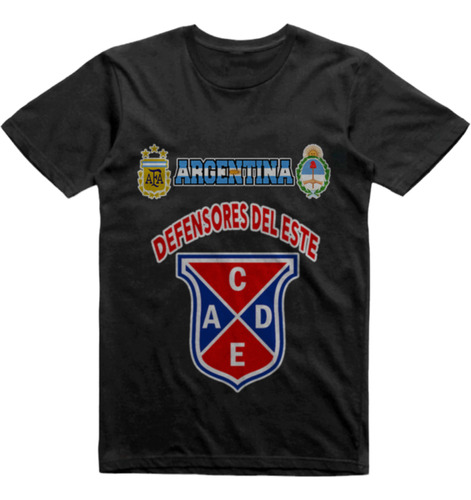 Remera Infantil Negra Defensores Del Este Pehuajo