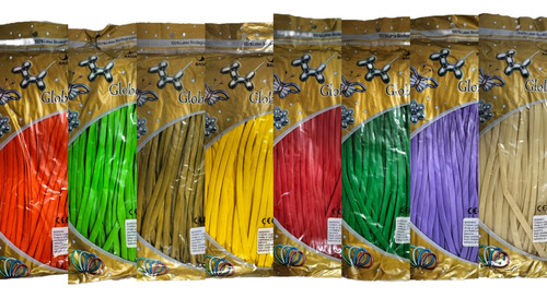 8 Bolsas D100p Globo Salchicha Zeppelin #270 Colores