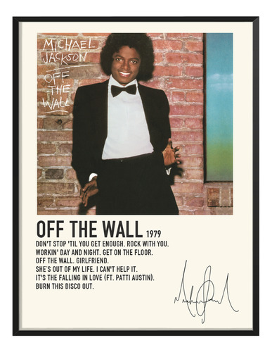 Poster Michael Jackson Album Tracklist Off The Wall 80x60