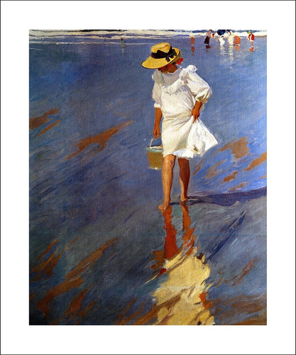 Lamina Fine Art Bajamar Elena En Biarritz Sorolla 60x50 Myc