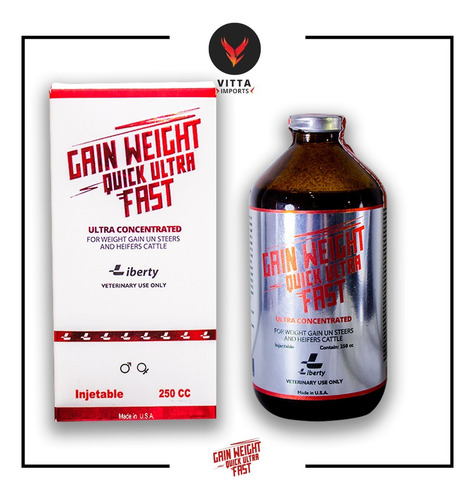 Suplemento Gain Weight Ultra Fast 250ml Engorda Rápida Boi