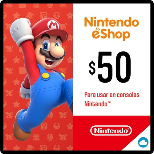 Nintendo Eshop 50 Dólares Código Oficial / Switch 3ds Wii