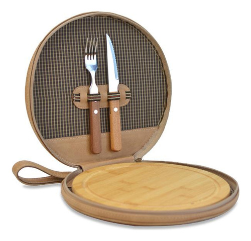 Set Parrillero Doble Platos Cubiertos Asador Lincolns