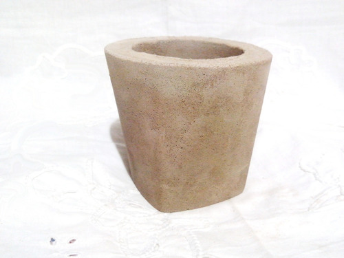 Imagen 2 de 6 de Conjunto 6 Macetas De Cemento Concreto Diseño Minimalista