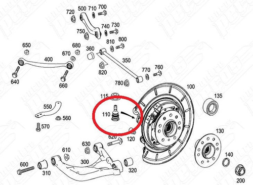 Pivo Traseiro Mercedes Ml350 2005-2009 Original