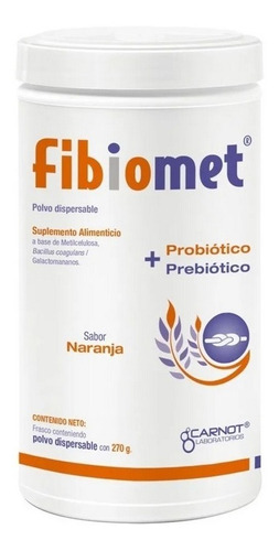 Fibiomet Suplemento Probiótico + Prebiótico 270g Naranja