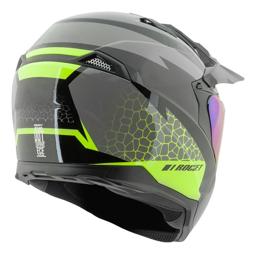 Casco Integral Joe Rocket Rkt 400 Series Ballistic Neón