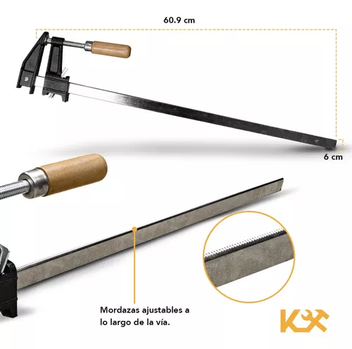 KINGSMAN  Prensa Sargento para Madera - 24 pulgadas y 6 cm - Tipo